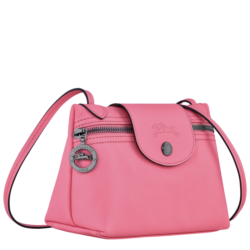 Pink shop leather suitcase