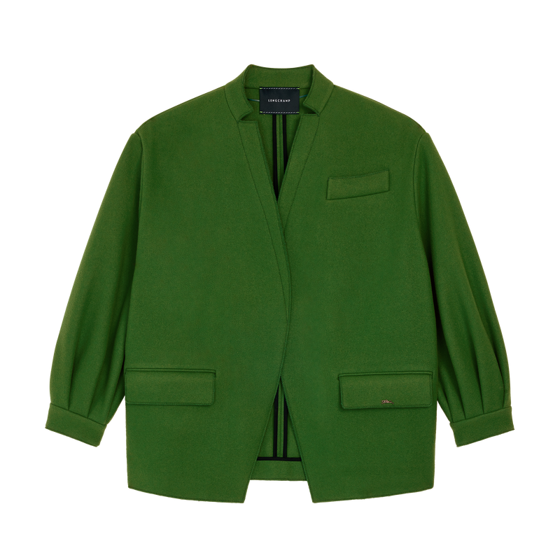 Jacket , Matcha - Wool broadcloth  - View 1 of  3