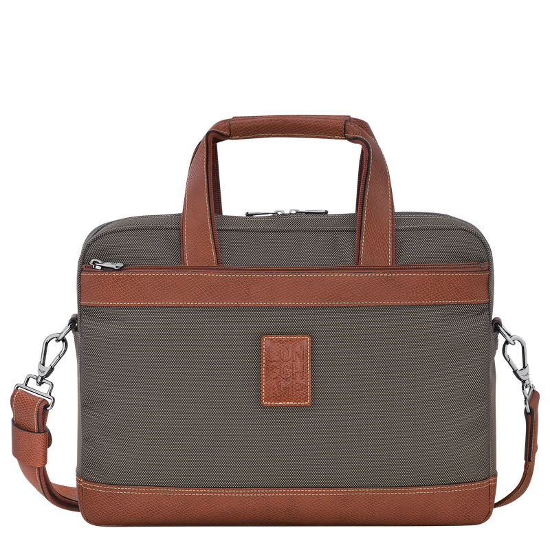 Boxford S Briefcase , Brown - Recycled canvas  - View 1 of  5 Boxford S Briefcase , Brown - Recycled canvas  - View 1 of  5