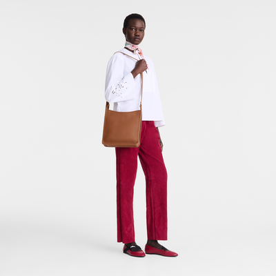 Le Foulonné M Crossbody bag , Caramel - Leather