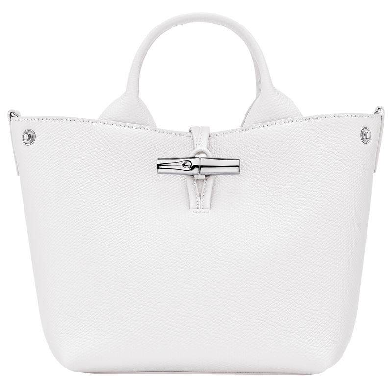 Le Roseau S Handbag , White - Leather  - View 5 of  6