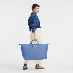 Le Pliage Green M Travel bag , Cornflower - Recycled canvas