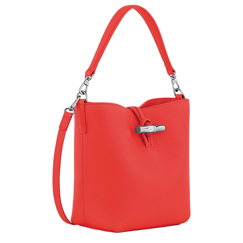 Le Roseau XS Bucket bag , Vermilion - Leather  - View 3 of  6