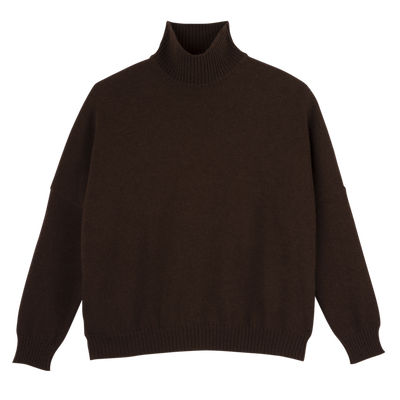 null High neck sweater, Coffee