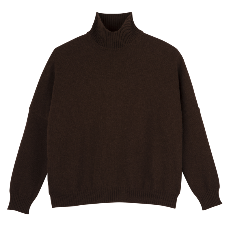 High neck sweater , Coffee - OTHER  - View 1 of  5