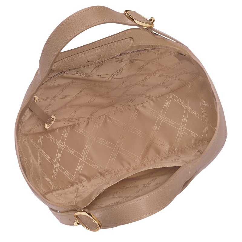 Le Foulonné XL Tote bag , Biscuit - Leather  - View 5 of  6