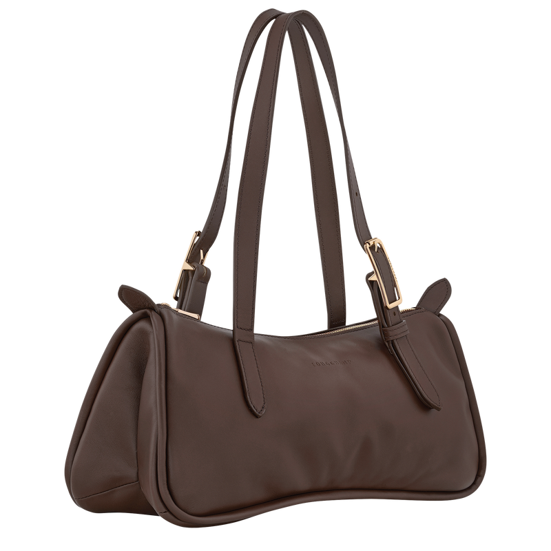 Looong Shoulder bag , Mocha - Leather  - View 3 of  6
