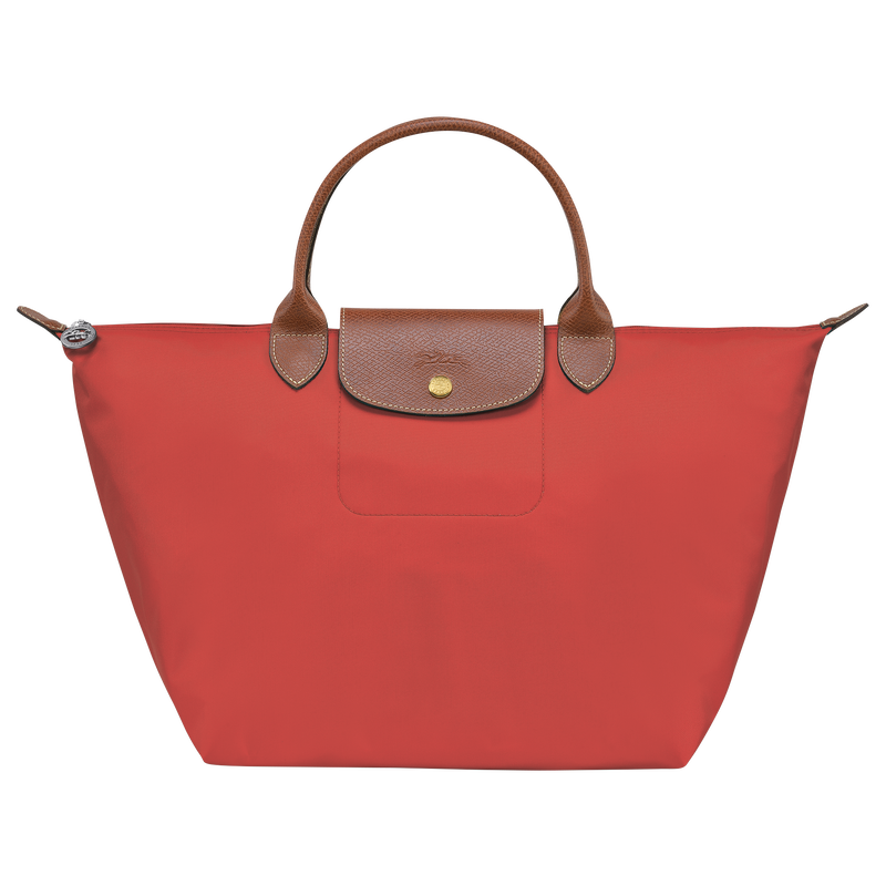 Le Pliage Original M Handbag , Tomato - Recycled canvas  - View 1 of  6
