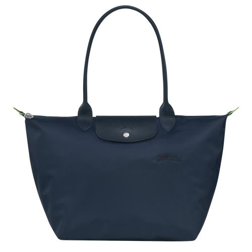 Le Pliage Green L Tote bag , Navy - Recycled canvas - View 1 of  5