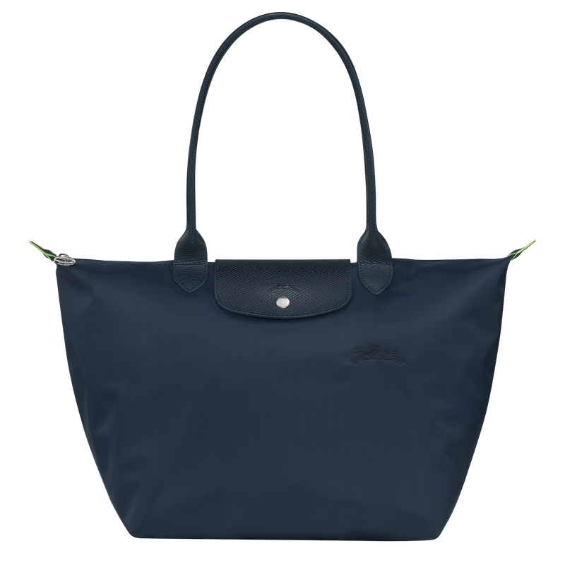 Le Pliage Green L Tote bag , Navy - Recycled canvas  - View 1 of  5
