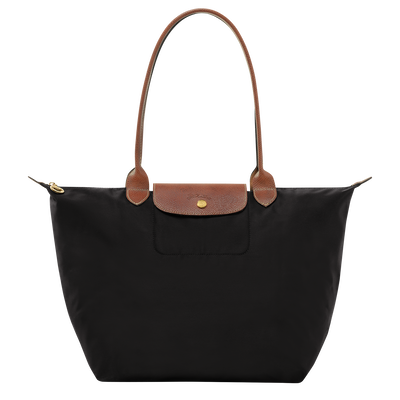 Le Pliage Original L Tote bag , Black - Recycled canvas