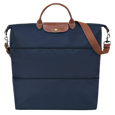 Le Pliage Original Travel bag expandable , Navy - Recycled canvas
