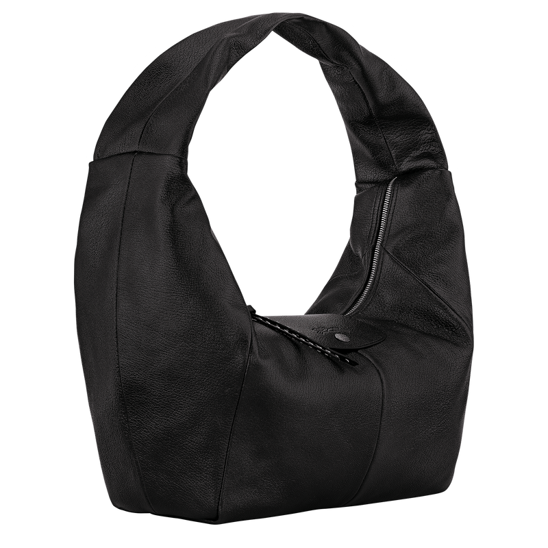 Le Pliage Xtra L Hobo bag , Black - Leather  - View 3 of  4