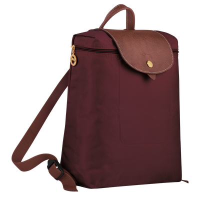 Le Pliage Original M Backpack , Burgundy - Recycled canvas