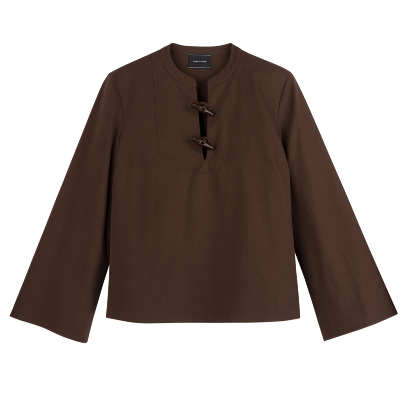 Shirt , Chocolate - Popelin  - View 1 of  5