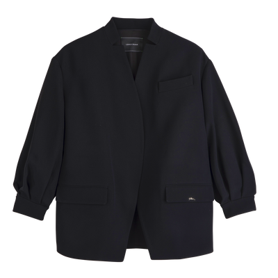 Jacket , Black - Crepe