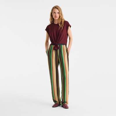 Top , Burgundy - Crepe jersey