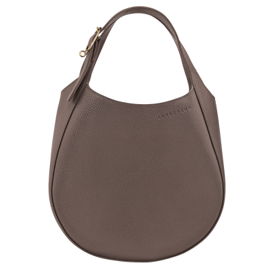 Le Foulonn&eacute; S Handbag , Taupe - Leather
