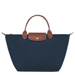 Le Pliage Original M Handbag , Navy - Recycled canvas