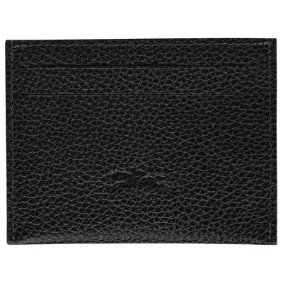 Le Foulonné Card holder , Black - Leather