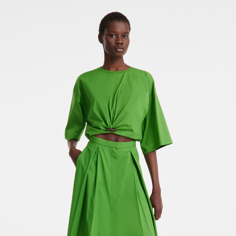 Top , Matcha - Cotton poplin  - View 3 of  4