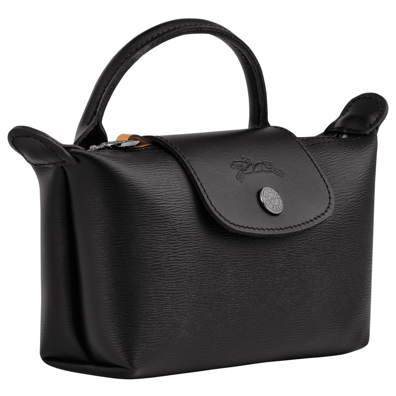 Le Pliage City Pouch with handle , Black - Canvas  - View 3 of  5