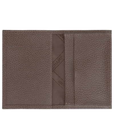 Le Foulonn&eacute; Card holder, Taupe