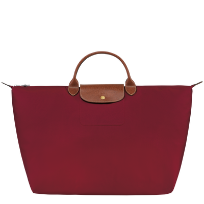 Le Pliage Original L Travel bag , Red - Recycled canvas