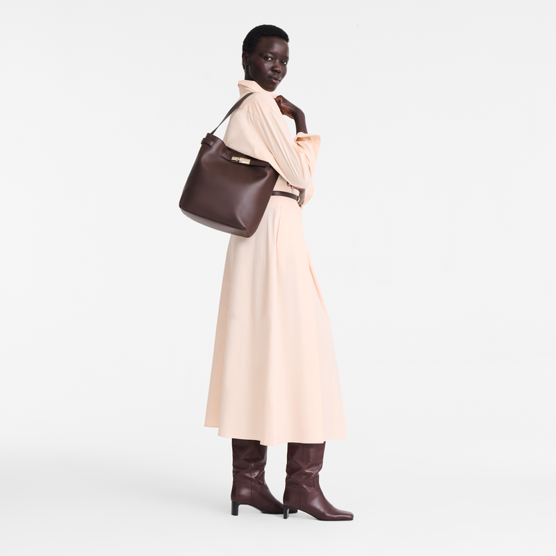 Le Smart L Shoulder bag , Mocha - Leather  - View 2 of  6