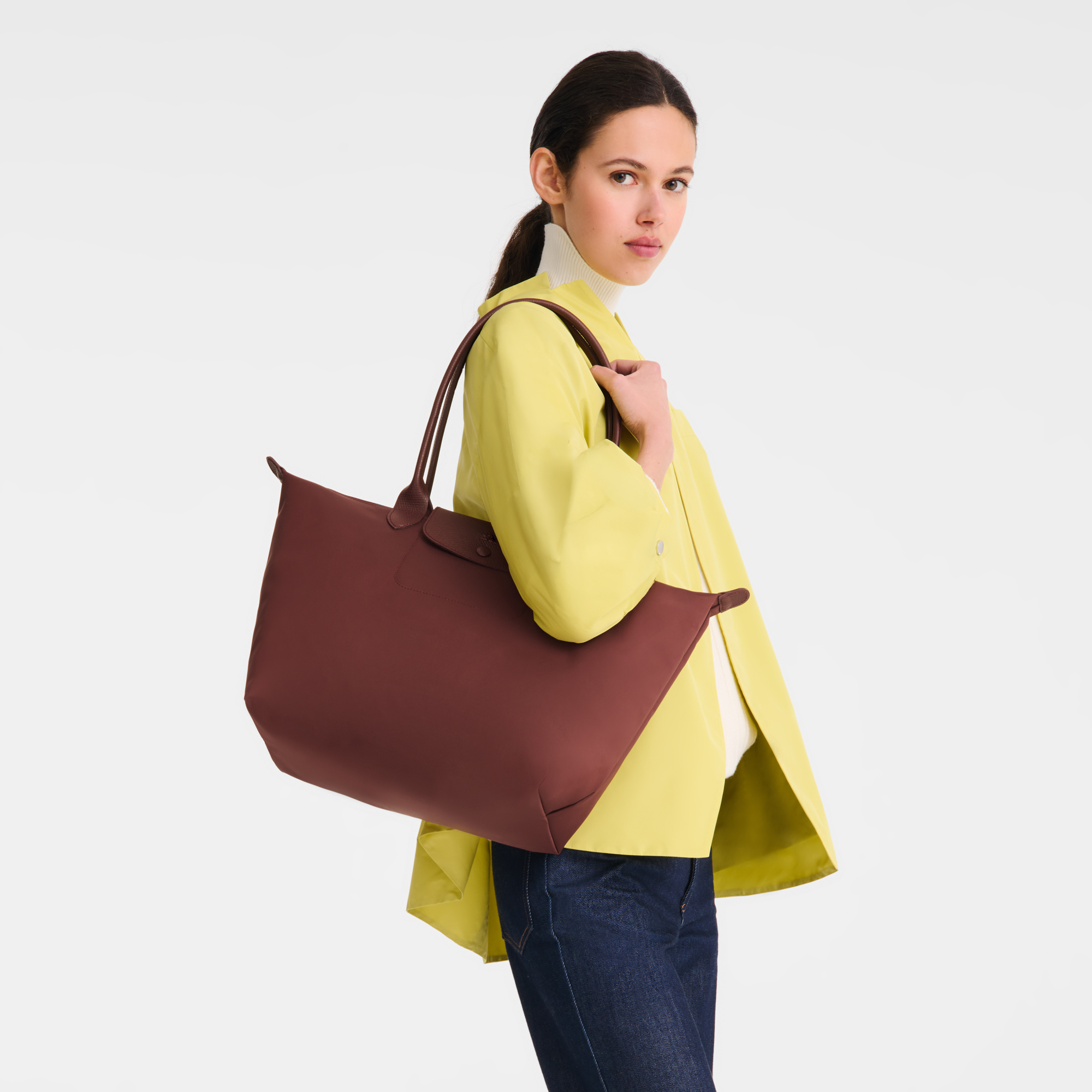 Le Pliage One Tote bag L, Burgundy