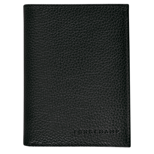 Le Foulonné Wallet Black - Leather | Longchamp MY