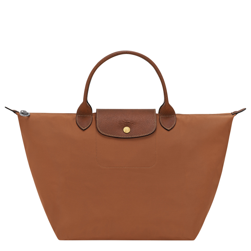 Le Pliage Original M Handbag , Cognac - Recycled canvas  - View 1 of  5