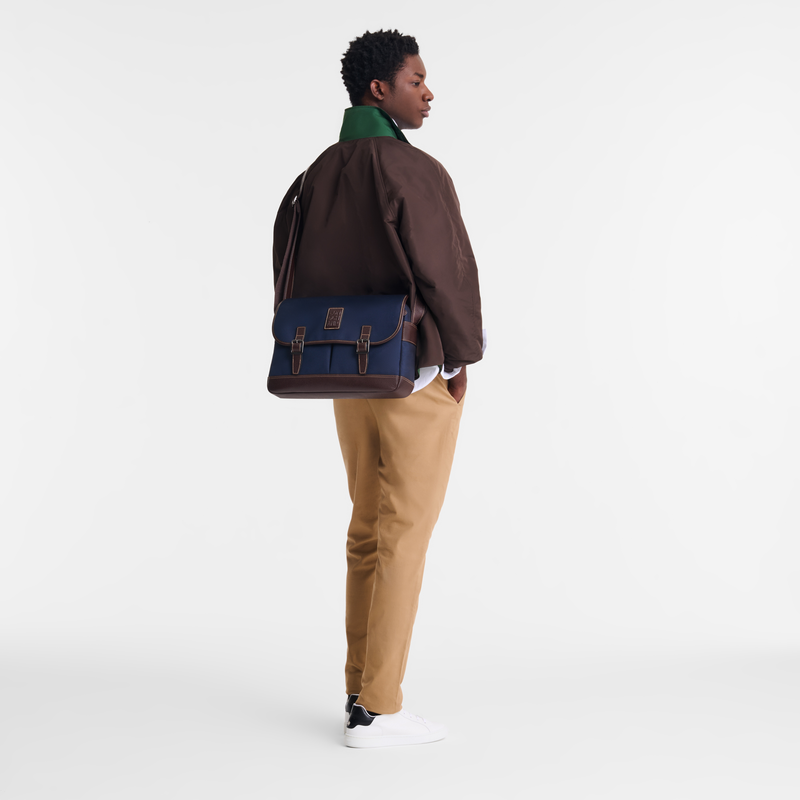 Boxford L Crossbody bag , Blue - Recycled canvas  - View 2 of  5