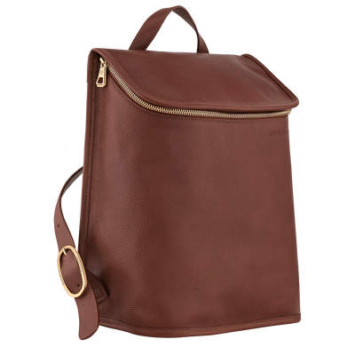 Le Foulonné M Backpack , Coffee - Leather