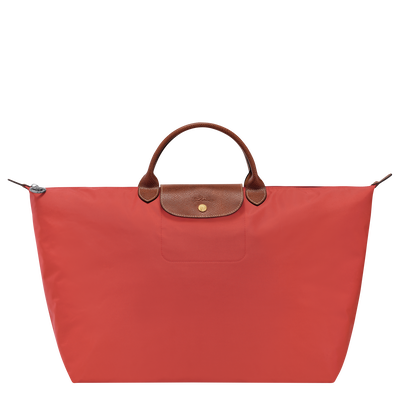Le Pliage Original L Travel bag , Tomato - Recycled canvas