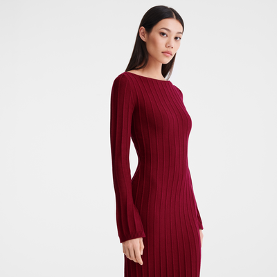 null Long dress, Beetroot