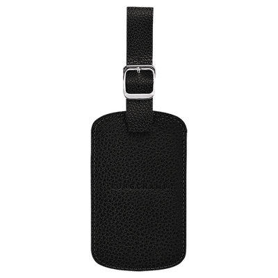 Le Foulonné Luggage tag , Black - Leather