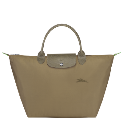 Le Pliage Green M Handbag , Artichoke - Recycled canvas