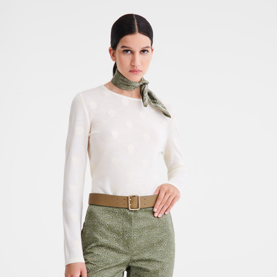 Ladies' belt , Artichoke - Leather