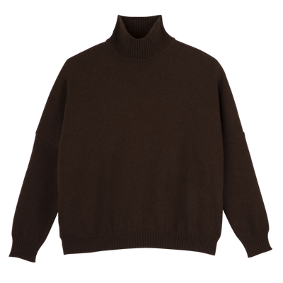High neck sweater , Coffee - OTHER