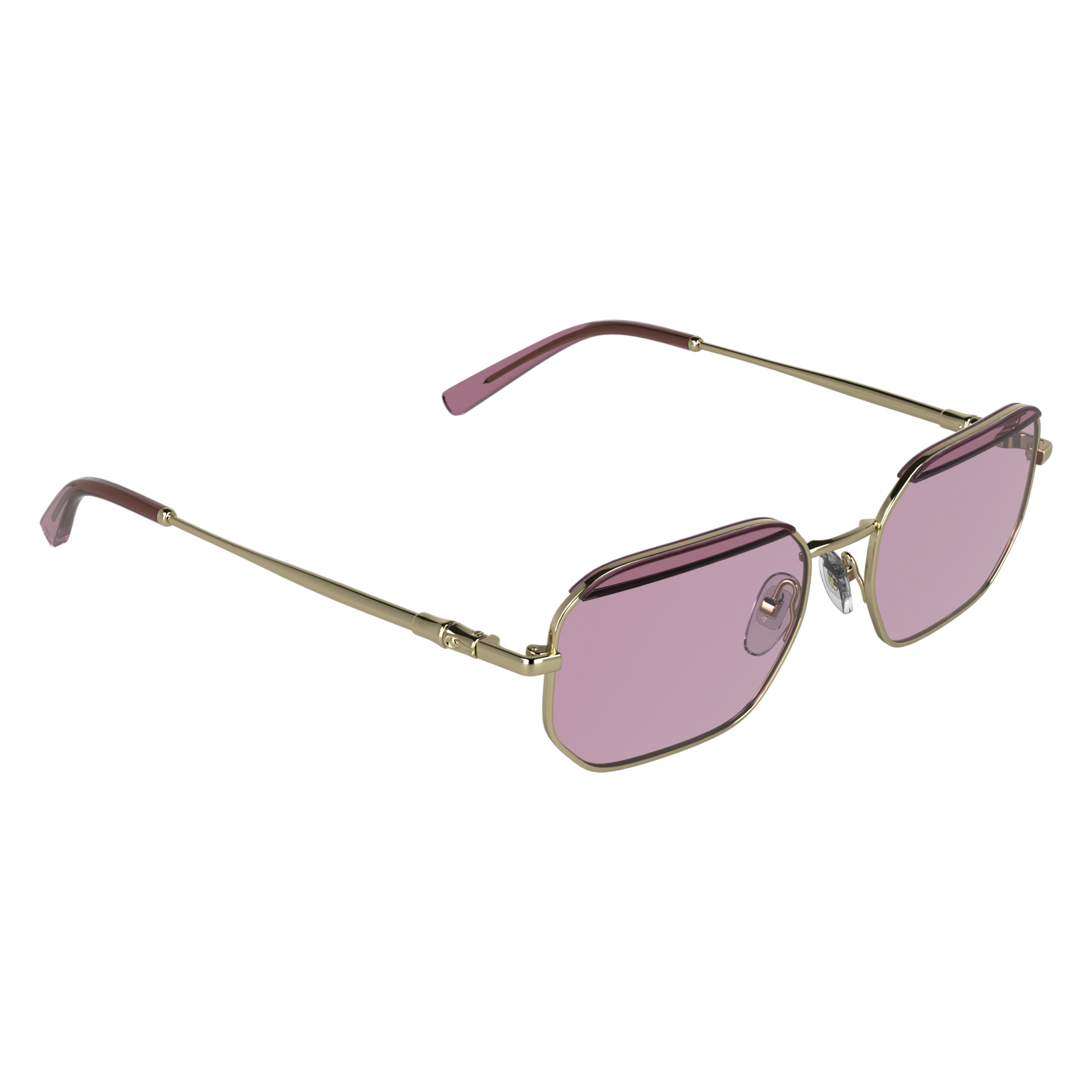 null Sunglasses, Gold/Pink