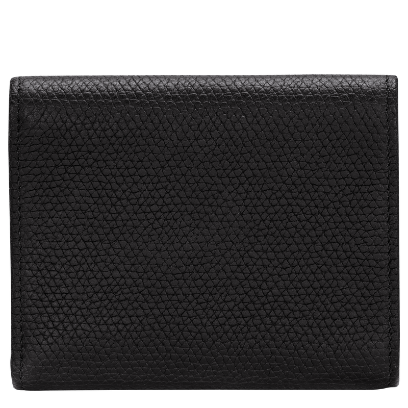 Le Roseau Compact wallet , Black - Leather  - View 2 of  3