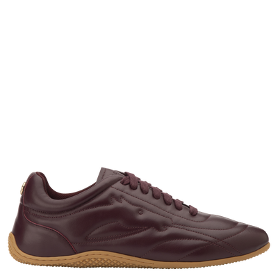 On-The-Go Sneakers , Burgundy - Leather