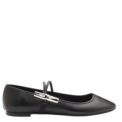 Le Roseau Ballerinas , Black - Leather