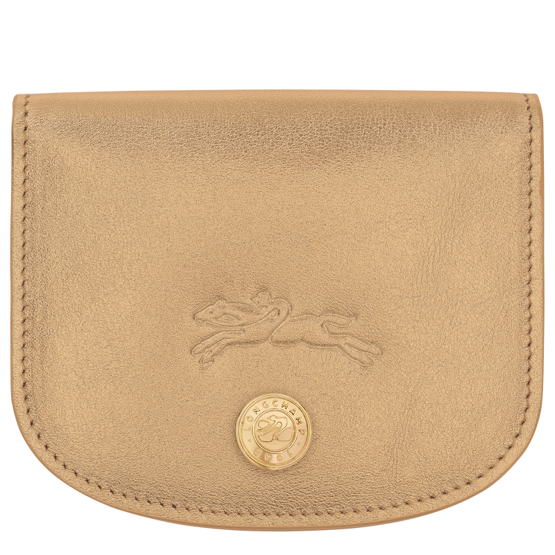 Le Pliage Xtra Card holder , Gold - Leather  - View 1 of  3