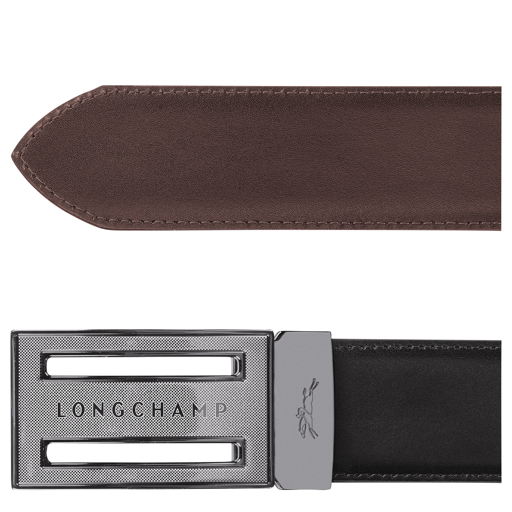 Men's belt, Black/Mocha - View 4 of
5 - zoom in Delta Box Men's belt, Black/Mocha