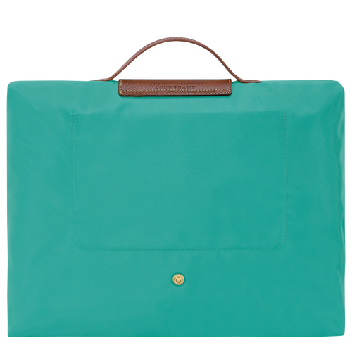 Le Pliage Original S Briefcase , Turquoise - Recycled canvas - View 3 of  5