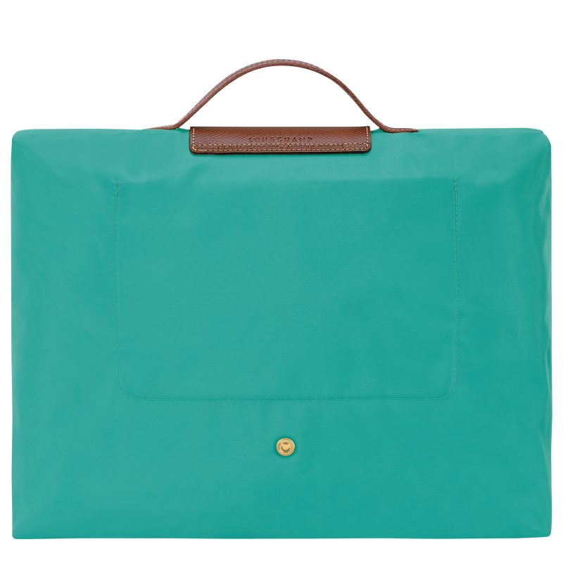 Le Pliage Original S Briefcase , Turquoise - Recycled canvas  - View 3 of  5