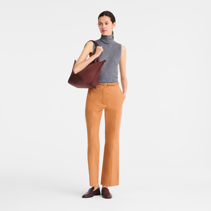 Le Pliage One XL Tote bag , Burgundy - Canvas  - View 2 of  8