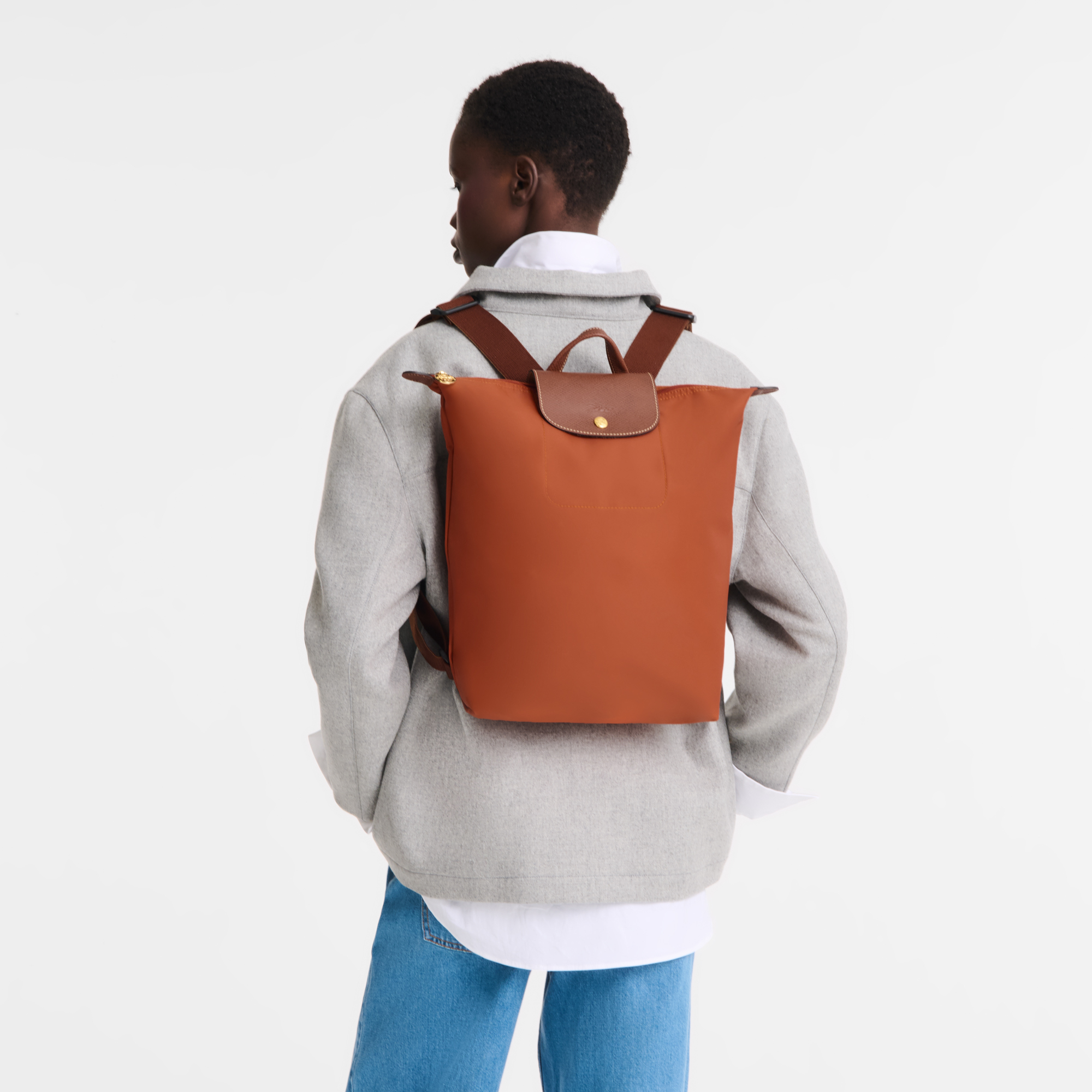 Backpack M, Brick - View 2 of
7 - zoom in Le Pliage Original Backpack M, Brick